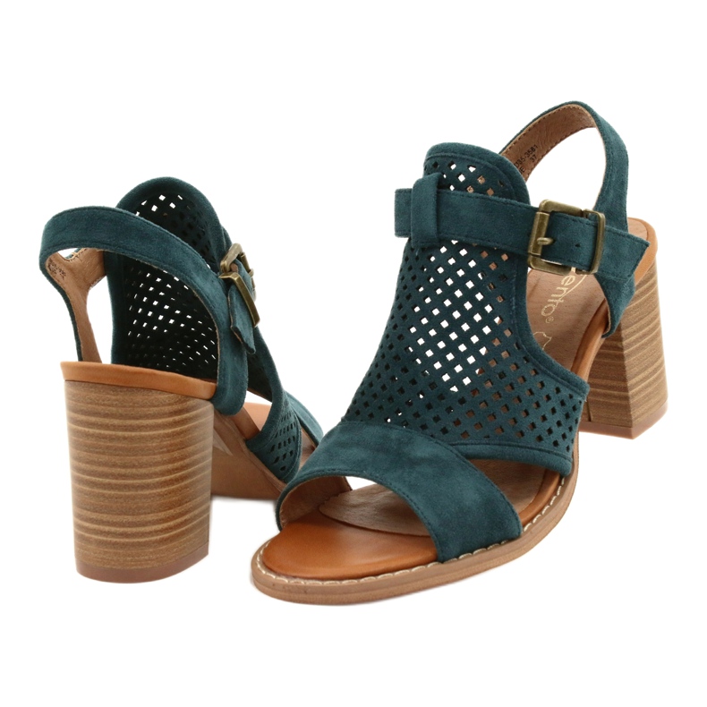 Evento Sandali traforati Blu 21SD35-3581 verde 2