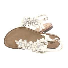 Evento Sandali da donna con perla 20SD35-1811 bianca d'argento 3