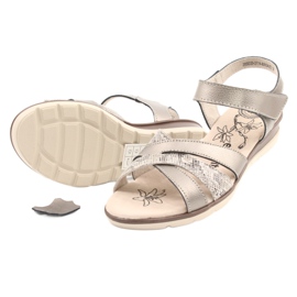 Evento Comodi sandali in pelle 20SD20-2174 Bronzo beige marrone multicolore 2