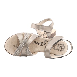 Evento Comodi sandali in pelle 20SD20-2174 Bronzo beige marrone multicolore 4