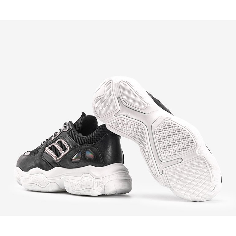 Sneakers nere con suola spessa Annette nero 2