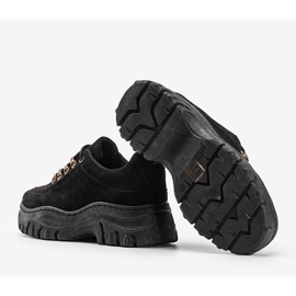 Sneakers nere con suola spessa Cecilia nero 1
