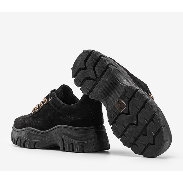 Sneakers nere con suola spessa Cecilia nero 1