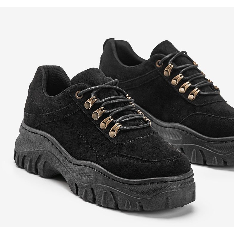 Sneakers nere con suola spessa Cecilia nero 2