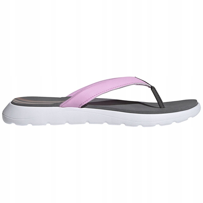 Pantofole Adidas Comfort Flip Flop da donna grigio-rosa FY8658 1
