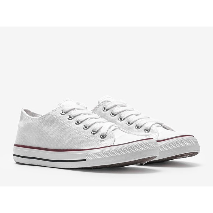 Sneaker basse bianche classiche Destini bianco 1