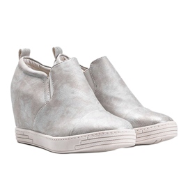 Sneakers Jayla da donna bianche lucide bianco argento 1