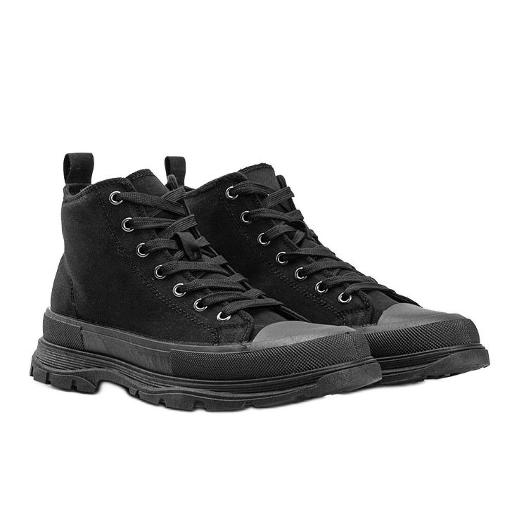 Sneakers alte nere su una spessa suola Evelin nero 1