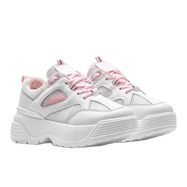 Sneakers bianche con suola spessa Jaida bianca 1