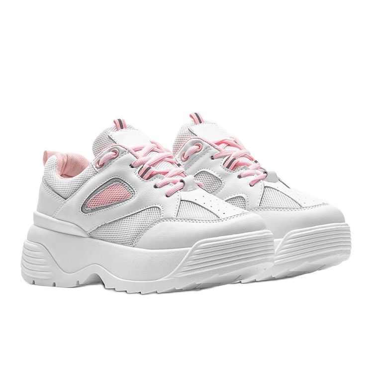 Sneakers bianche con suola spessa Jaida bianca 1