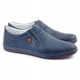 Polbut Scarpe Brogue Uomo Pelle 362 Blu Navy 2
