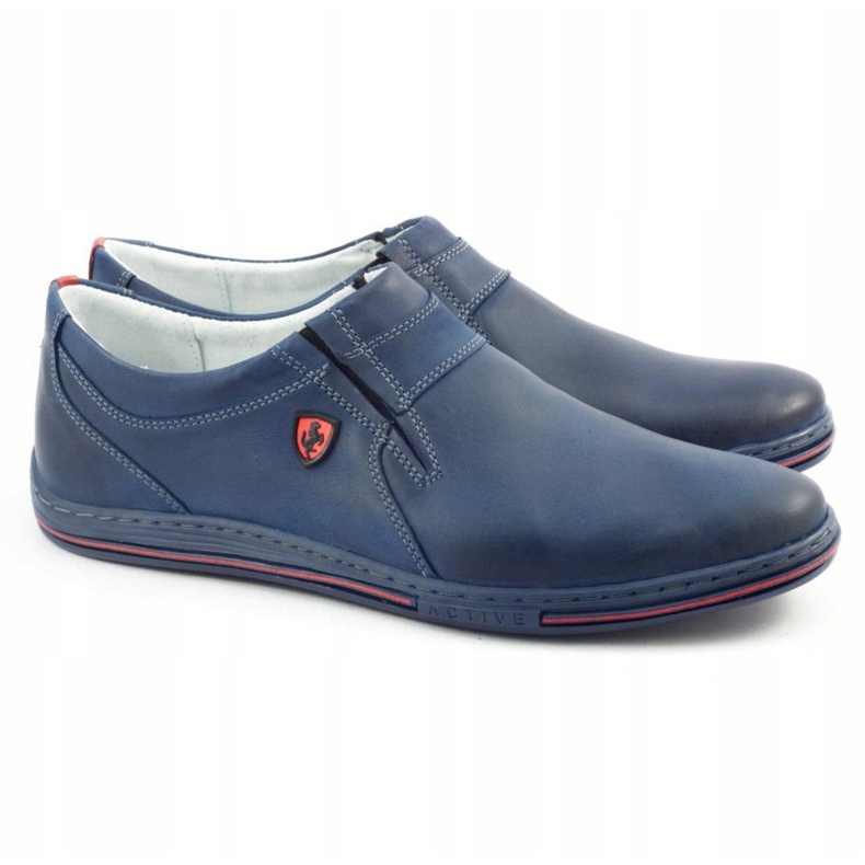 Polbut Scarpe Brogue Uomo Pelle 362 Blu Navy 2