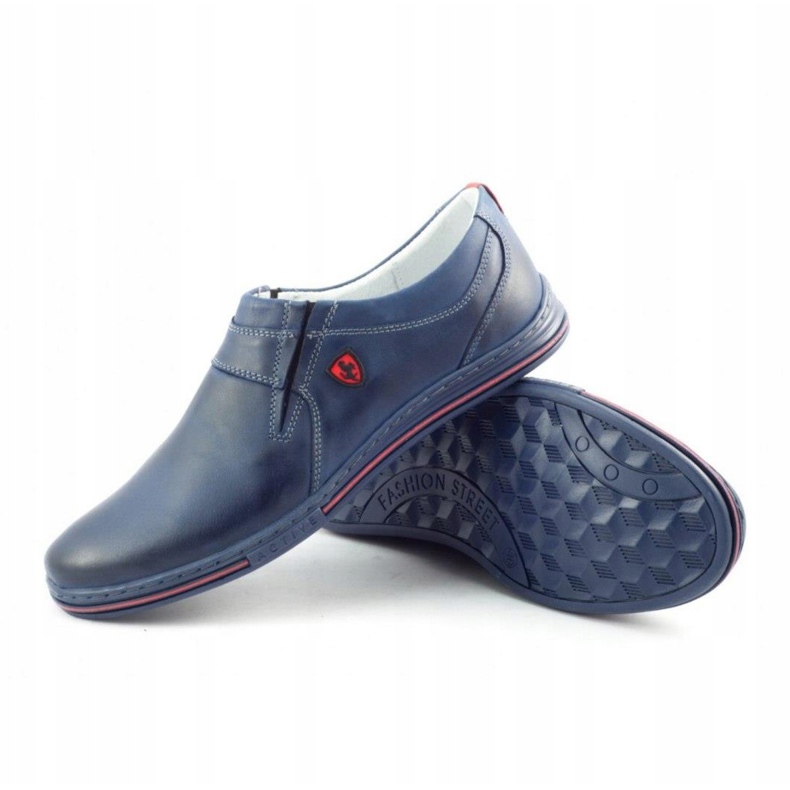 Polbut Scarpe Brogue Uomo Pelle 362 Blu Navy 3