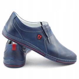 Polbut Scarpe Brogue Uomo Pelle 362 Blu Navy 4