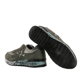 Sneaker da uomo color kaki Omarion multicolore verde 1