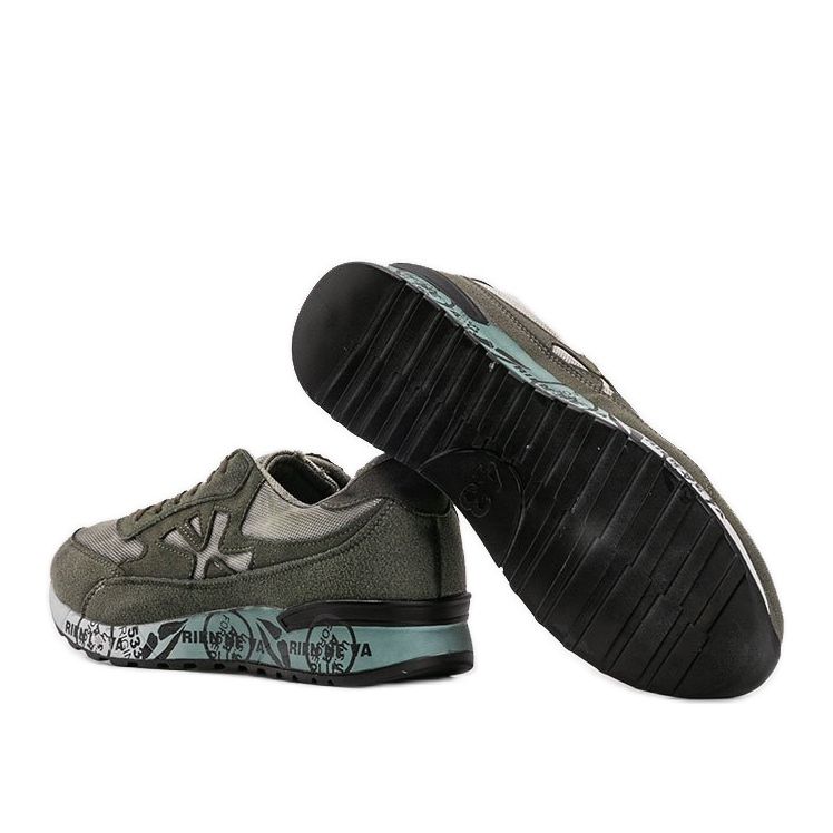 Sneaker da uomo color kaki Omarion multicolore verde 1