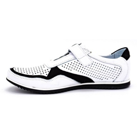 Polbut Scarpe casual da uomo in pelle 2102/2L bianche bianco 1