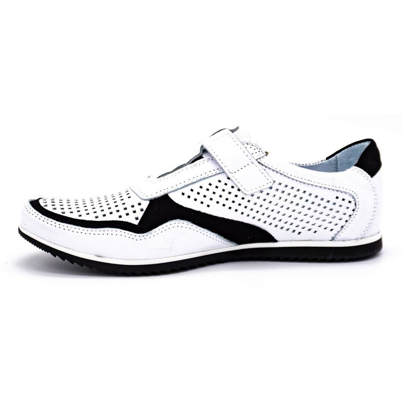 Polbut Scarpe casual da uomo in pelle 2102/2L bianche bianco 1