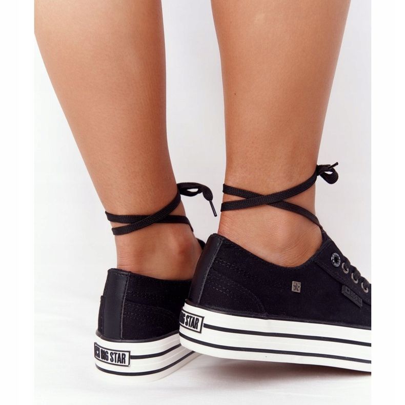 Sneakers da donna sulla piattaforma Big Star HH274056 Czarme nero 2