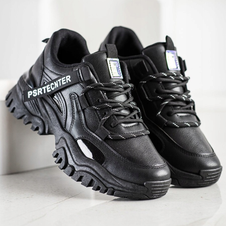 SHELOVET Scarpe da ginnastica primaverili alla moda nero 2