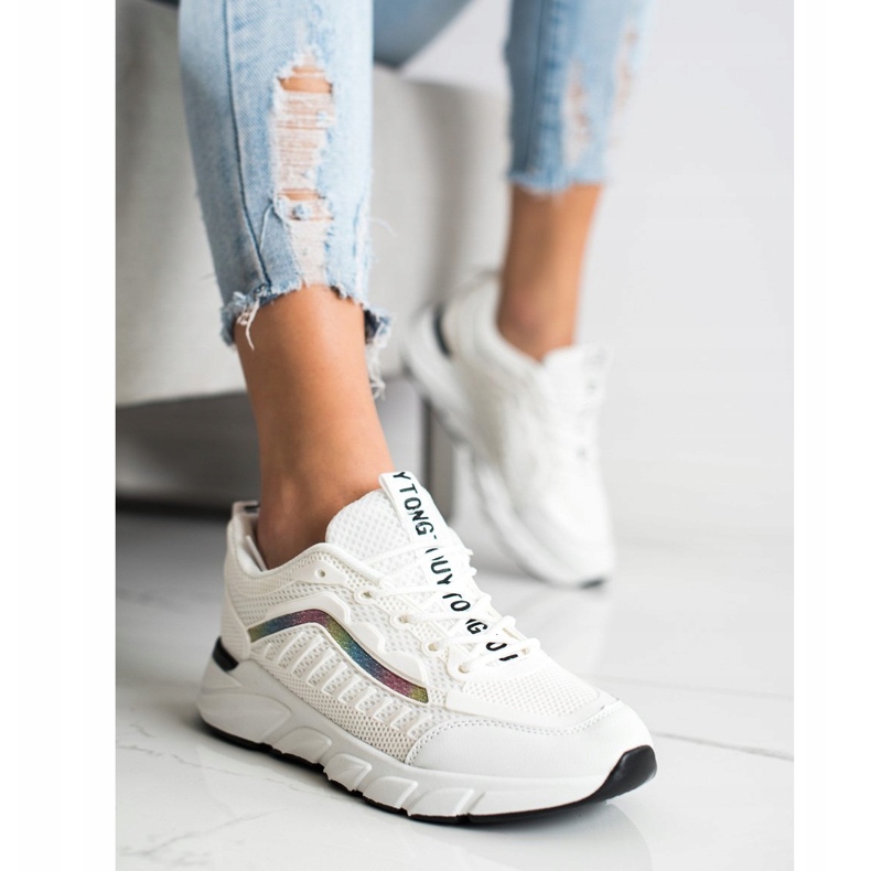 SHELOVET Scarpe da ginnastica classiche bianco 2