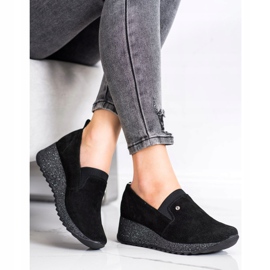 Filippo Scarpe in broccato di pelle nero 1