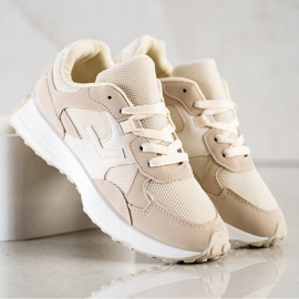 SHELOVET Scarpe da ginnastica beige marrone 1