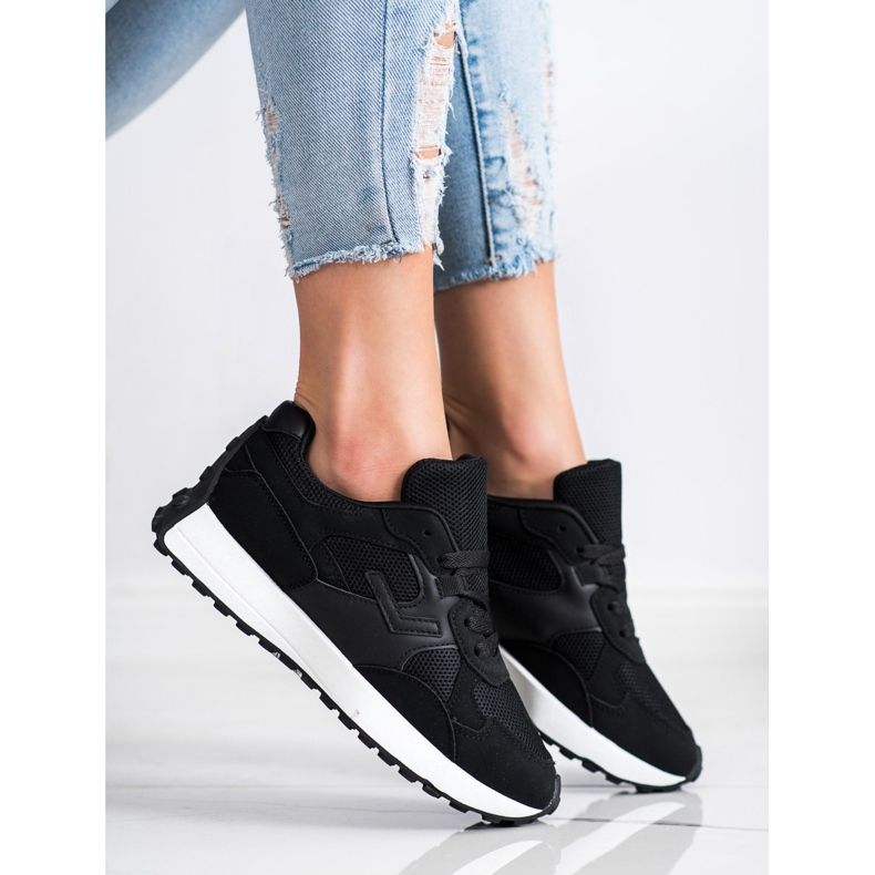 SHELOVET Scarpe da ginnastica nere nero 2