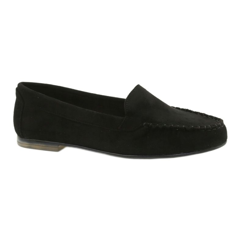 Sergio Leone Mocassini da donna in camoscio nero MK722 1