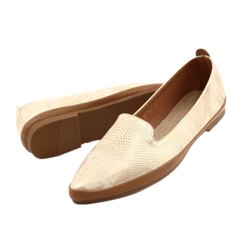 Sergio Leone ballerina lords beige/oro MK700 3