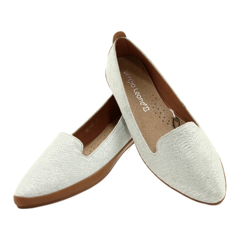 Ballerine Sergio Leone grigio argento MK700 d'argento 3