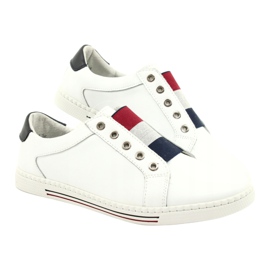 Filippo Sneakers in pelle alla moda DP2155 / 21 WH bianco rosso blu navy 5