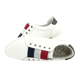 Filippo Sneakers in pelle alla moda DP2155 / 21 WH bianca rosso blu navy 4