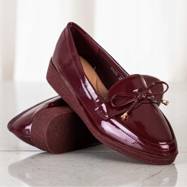 SHELOVET Mocassini Laccati Sulla Piattaforma rosso 2