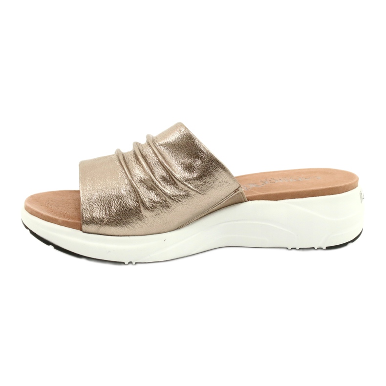 Caprice Pantofole comode da donna Taupe Metallic 9-27203-26 341 marrone d'oro 1