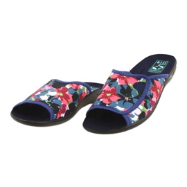 Ciabatte da donna con fiori Adanex 23000 rosso blu navy rosa verde 1