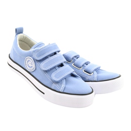 Sneakers American Club blu LH63/21 scarpe velcro 3