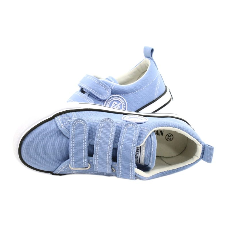 Sneakers American Club blu LH63/21 scarpe velcro 4