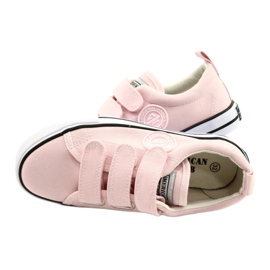Sneakers con velcro American Club rosa LH63/21 4