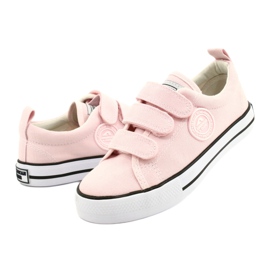 Sneakers con velcro American Club rosa LH63/21 3