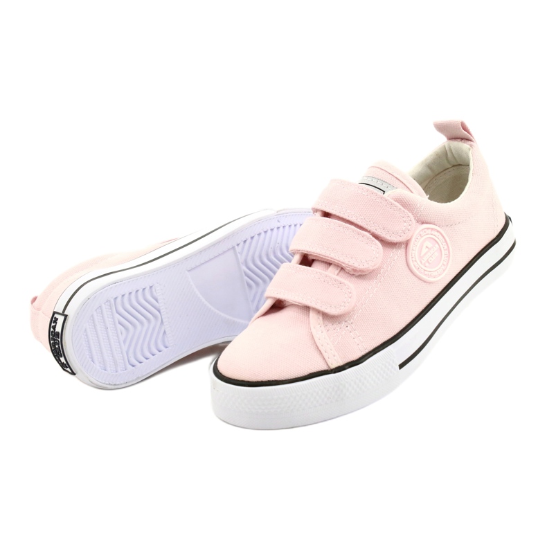 Sneakers con velcro American Club rosa LH63/21 2