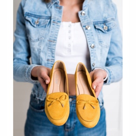 Abloom Signori in pelle scamosciata con fiocco giallo 2