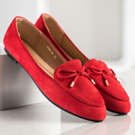 Abloom Signori in pelle scamosciata con fiocco rosso 1