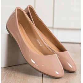 Diamantique Ballerine laccate marrone 2