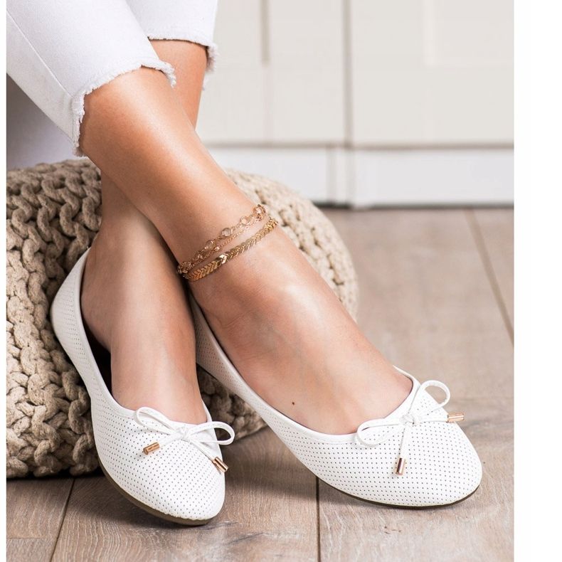 Clowse Ballerine bianche bianca 1