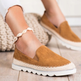 SHELOVET Slipons in pelle scamosciata per la primavera marrone 1