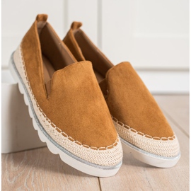 SHELOVET Slipons in pelle scamosciata per la primavera marrone 2