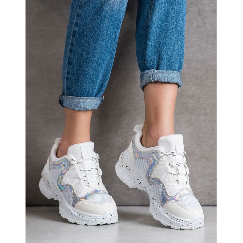 SHELOVET Sneakers Con Effetto Holo bianco multicolore 2