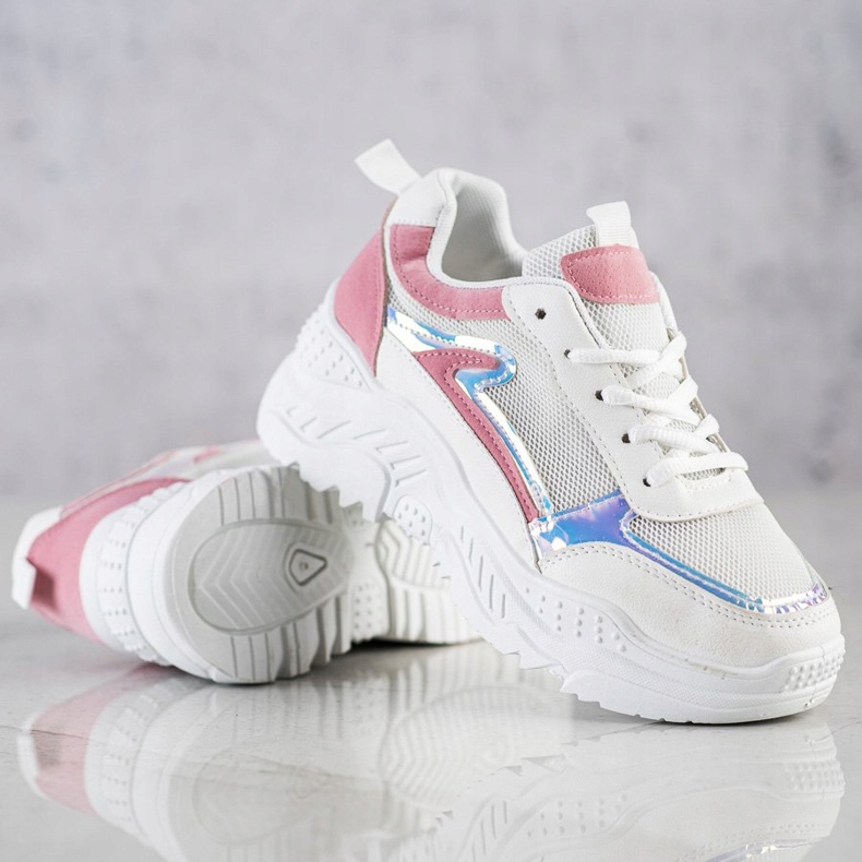 SHELOVET Sneakers Con Inserti Rosa bianca multicolore 2