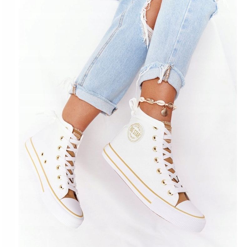 Sneakers Alte Donna Big Star HH274450 Bianco beige bianca 2
